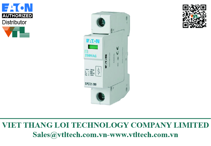 Chống sét nguồn 1 Pha Eaton 280VAC, 20 kA, SPCT2-280/1
